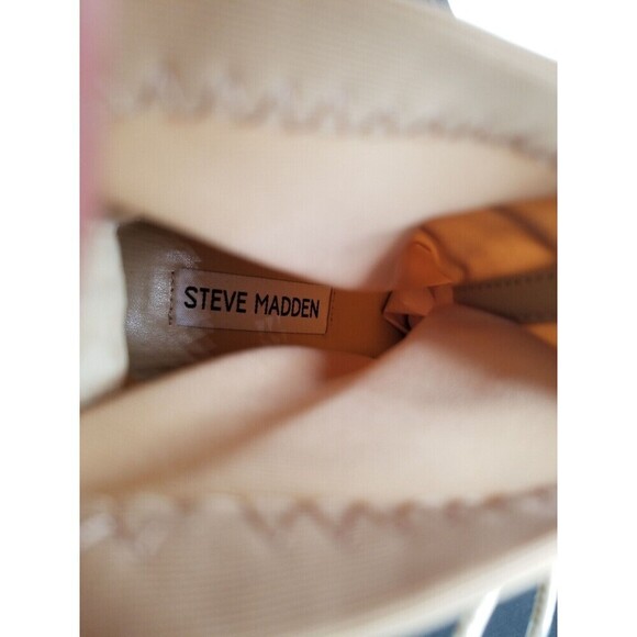 Steve Madden Womens Atomic Tan Lace Up Wedge Heel Ankle Boots Size 8 M - Picture 7 of 7